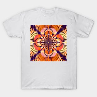 Orange and Purple Kaleidoscope T-Shirt